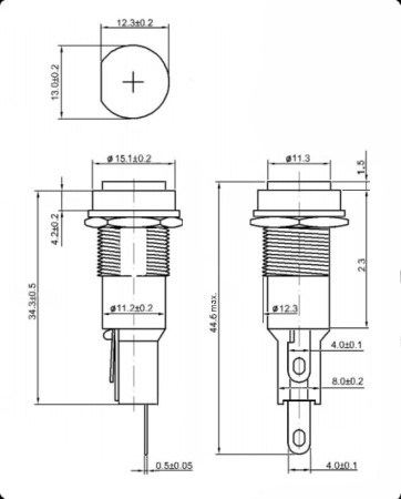 Держатель предохранителя RUICHI ZH263 for 5х20,