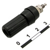 Гнездо RUICHI 10-0021 Zinc чёрныйъ, монтаж на гайку