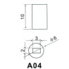 Колпачок для кнопок RUICHI A04, белый