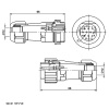 Разъём герметичный SZC21 10P-F-M, 10 контактов