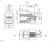 Разъём RJ RUICHI RJ11 (TP-4P4C), 1 гнездо