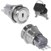Кнопка антивандальная RUICHI LAS1-AGQ-11Y/21/N, ON-ON, рабочая температура -25…+55 °C, никелированная латунь