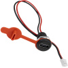 Разъём TYPE-C-2pin-20-PH2.0 RUICHI, длина кабеля 155 мм, 2 контакта, 5 А, 20 В, корпус пластиковый черный с защитной крышкой