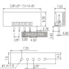 Разъемный клеммный блок на плату ZCH381VM-05P ( 15EDGVM-3.81-05P / 15EGTVM-3.81-05P ), вилка (M), 5 контактов, шаг 3.81 мм