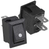 Клавишный переключатель RUICHI KCD5-101-C1-B/2P, ON-OFF, 2 контакта, черный