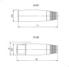 Разъём микрофонный XLR RUICHI JD-357/AUD-71, вилка 3-х полюсное