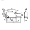 Микропереключатель с короткой планкой RUICHI KW3-02-05, 19.8х10.3х27.8 мм, ON-(ON), SPDT 3P, 250 В, 5 А, 30 мОм, -25...+85 °C
