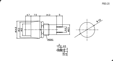 Кнопочный переключатель RUICHI PBS-20B-2, OFF-ON, красный