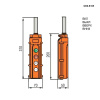 Пост 4-х кнопочный на кабель RUICHI GB8-B105, 50х70х200 мм, 250 В, 5 А, 50 мОм, -25…+70 °С, пластик, крышка ABS, оранжевый