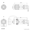 Комплект быстросъемного разъема push-pull кабель-кабель RUICHI SR8-10/MF5P, 5-ти контактный, диаметр кабеля 4 -5 мм, 3 А, IP44, -40…+85°С, корпус сплав алюминия