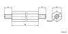 Стойка монтажная для печатной платы RUICHI PCHNN-40, шестигранная, латунная