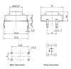 Тактовая кнопка RUICHI KAN1211-1001B, 12x12x10 мм, OFF-(ON), 50 мА, 12 В, 100 мОм