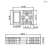 Силовой разъем RUICHI PS175, 175 А, 600 В, -20...+150 °C, корпус PC UL94 V-0 серый