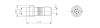 Разъём цилиндрический малогабаритный RUICHI GX16-P-8A, 8 контактов