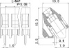 Винтовой клеммный блок RUICHI DG103-5.08-2 на 2 клеммы M2.5, шаг 5.08 мм, угловой 45°, 6 А, 26-18 AWG