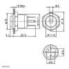 Кнопка антивандальная RUICHI GQ16H-10D/JL/B/N, OFF-(ON), рабочая температура -25…+55 °C, никелированная латунь