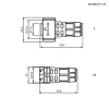 Герметичный разъем SZC, комплект, SZC20B-2P-F-M, кабель-кабель, ip68, 2 pin, байонетное соединение