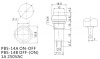 Кнопочный переключатель RUICHI PBS-14A, ON-OFF, красный