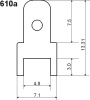 Клемма ножевая на плату RUICHI DJ610A-4.8, 4.8 мм