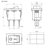 Клавишный переключатель RUICHI KCD1-101-C3-BL/3P, ON-OFF, 3 контакта, голубой