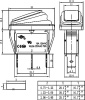 Клавишный переключатель RUICHI SB068, IP65, ON-ON, 10.5x28.5 мм