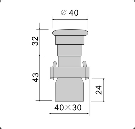 Кнопочный переключатель RUICHI 3SA8-BC42