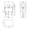 Клавишный переключатель RUICHI MRS-103(A), ON-OFF-ON
