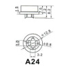 Колпачок для кнопок RUICHI A24, синий