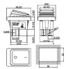 Клавишный переключатель RUICHI SB089, IP65, ON-OFF, 22x30 мм