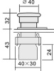 Кнопочный переключатель RUICHI LXA2 (3SA5)-BC42, ON-(OFF)