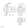 Кнопка антивандальная RUICHI GQ16F-10D/J/B/N, OFF-(ON), рабочая температура -25…+55 °C, никелированная латунь