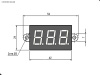 Вольтметр RUICHI 3.5-30VDC зелёный IP68 (24x42 мм), цифровой