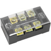 Клеммная колодка винтовая с крышкой RUICHI TB-2503, 6 контактов, М4, 25 А, 600 В, 10 AWG, 6 мм2, корпус пластик модифицированный