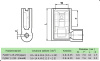 Клемма флажковая изолированная угловая RUICHI BNYF-1.25, 0,8 х 6,35 мм, 10 А, 22-18 AWG, красная, медь