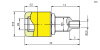 Клемма приборная RUICHI Z031 4 мм, разъём желтый, Ф4 мм