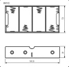 Батарейный отсек RUICHI BH143 D 4x1, открытый