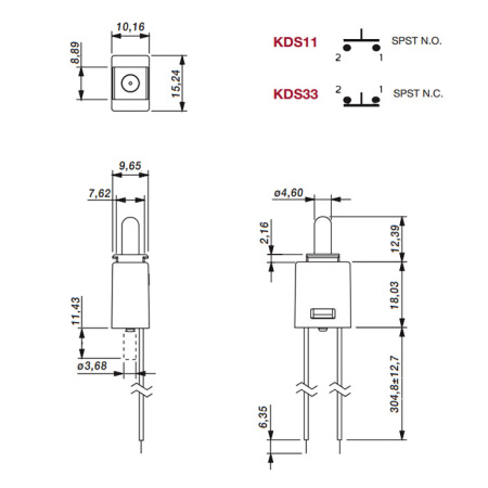 Кнопочный переключатель RUICHI KDS33