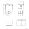 Клавишный переключатель RUICHI KCD1-201N-4-C3-BL/4P, ON-OFF