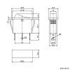 Клавишный переключатель RUICHI KCD3-103-C6-B/3P, ON-OFF-ON
