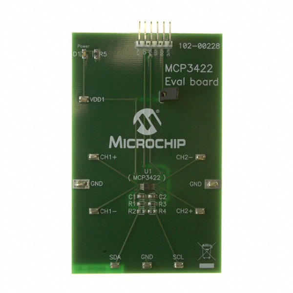 MCP3422EV (Аналого-цифровые преобразователи (АЦП) MCRCH)
