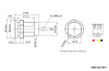 Разъём USB-4Pin M18 RUICHI, длина кабеля 150 мм, 4 контакта