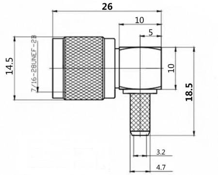 Высокочастотный разъем RUICHI TNC-C58JW
