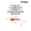 Пружинная антенна RUICHI RQM-E007 900-1800 МГц, 2dBi, 22 мм, L-образная, пайка, 50 Ом