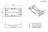 Батарейный отсек RUICHI Battery Holder for Li-ion 2X18650, открытый