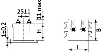Конденсатор МБГЧ-1-2Б 500 В 2 мкф