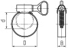 Хомут Хомут червячный бабочка PLB9.10-16W