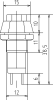 Кнопочный переключатель RUICHI PBS-14B, OFF-(ON), красный