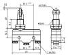 Микропереключатель с поперечным роликовым толкателем RUICHI LXW5-11Q-2, ON-(ON) 3P, 15 A, 250 В