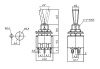 Микротумблер RUICHI MTS-202-F1, ON-ON, DPDT, 3 А, 250 В, 20 мОм, установочное отверстие 6,4 мм, 6 контактов