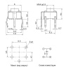 Тактовая кнопка RUICHI KAN0621-0431B, 6x6x4.3 мм, OFF-(ON), 50 мА, 12 В, 100 мОм